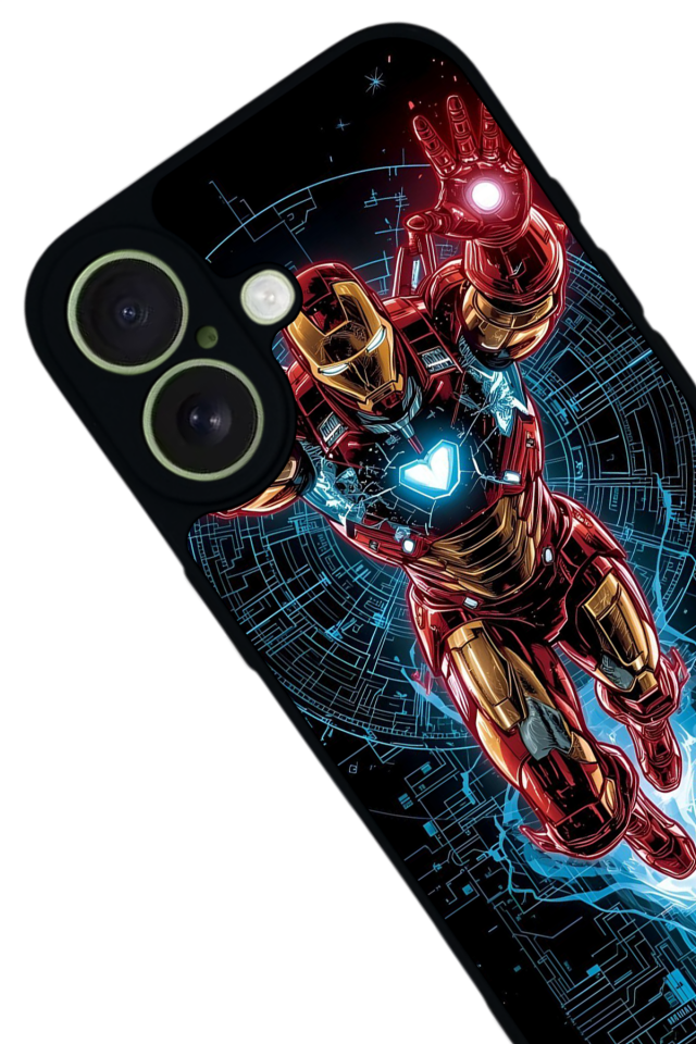 iPhone 17 Uyumlu Iron Man ( Demir Adam ) Tasarımlı Glossy Premium Kılıf