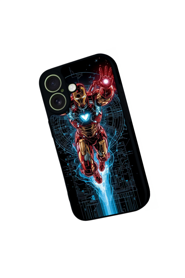 iPhone 17 Uyumlu Iron Man ( Demir Adam ) Tasarımlı Glossy Premium Kılıf