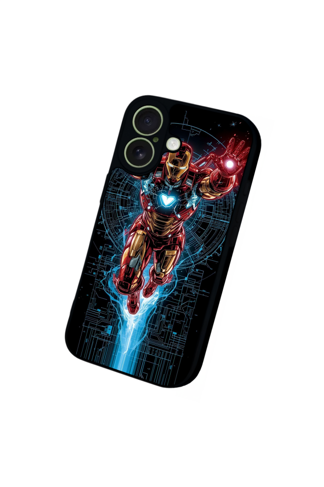 iPhone 17 Uyumlu Iron Man ( Demir Adam ) Tasarımlı Glossy Premium Kılıf