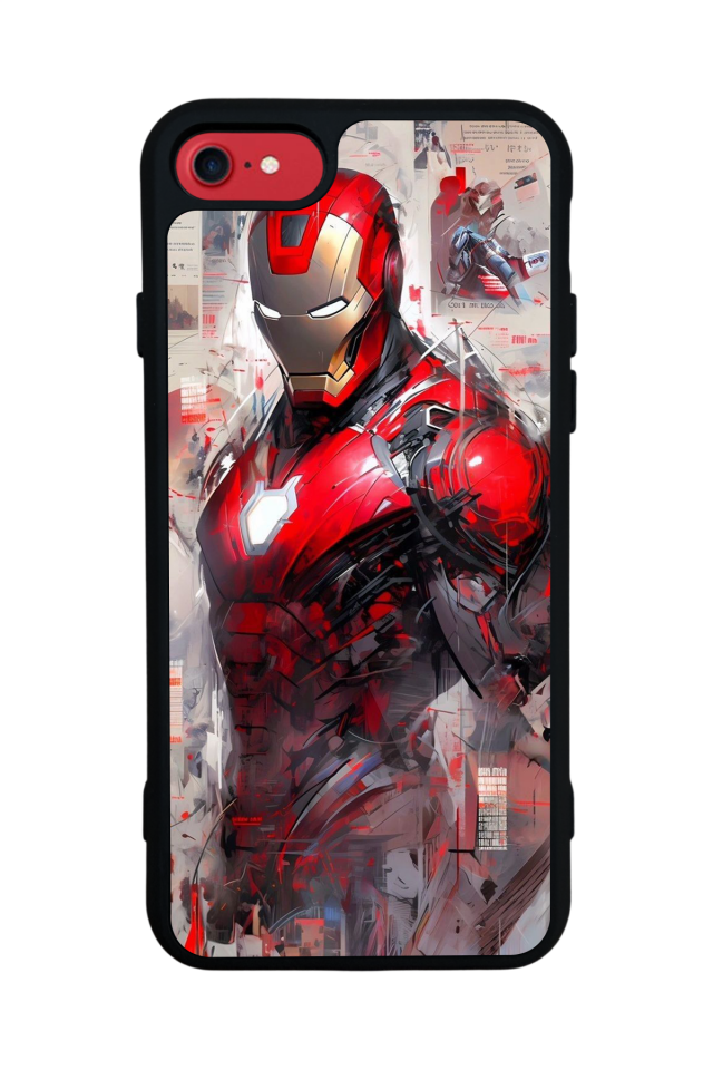 iPhone 7 Uyumlu Iron Man ( Demir Adam ) Tasarımlı Glossy Premium Kılıf