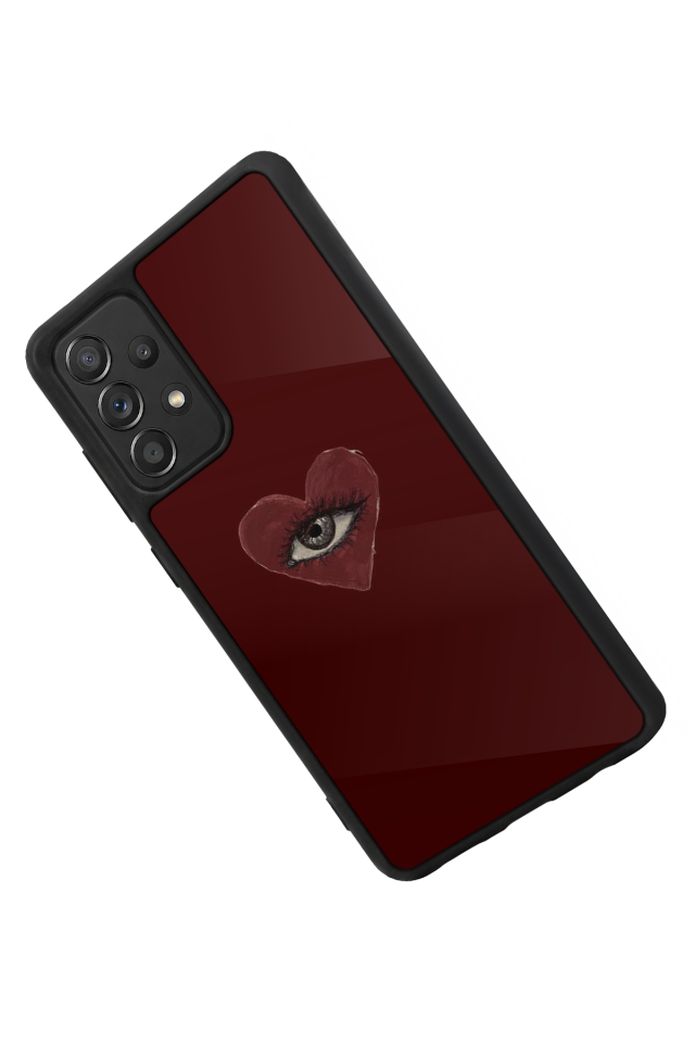 Samsung Galaxy A72 Uyumlu Kalp Love Tasarımlı Glossy Premium Kılıf