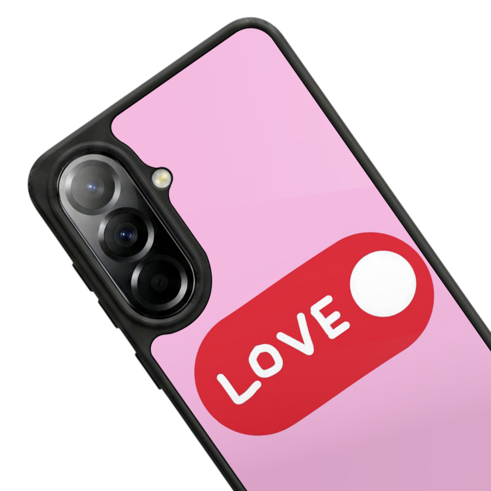 Samsung Galaxy A57 Uyumlu Kalp Love Tasarımlı Glossy Premium Kılıf
