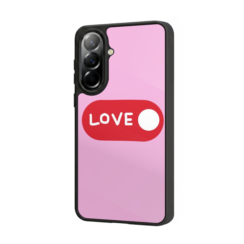 Samsung Galaxy A57 Uyumlu Kalp Love Tasarımlı Glossy Premium Kılıf