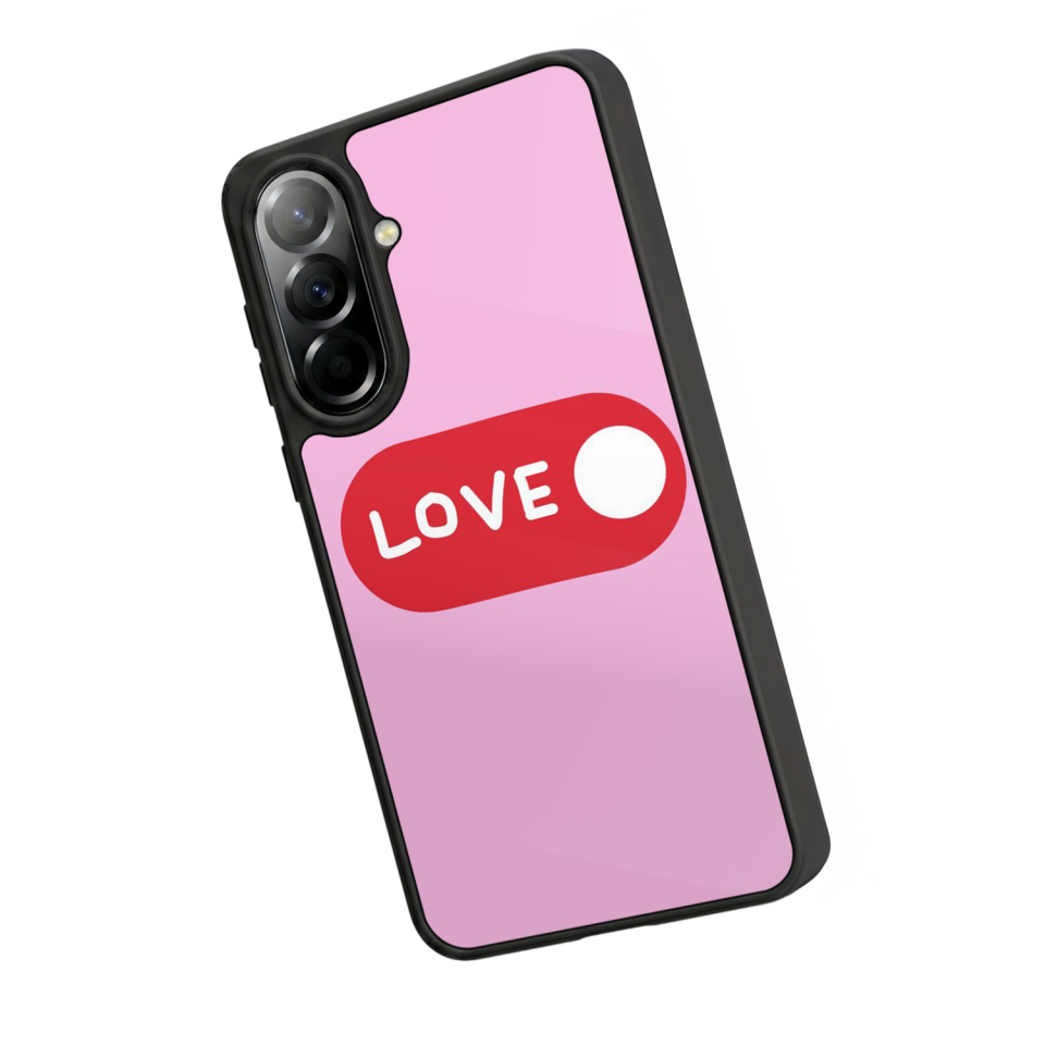 Samsung Galaxy A57 Uyumlu Kalp Love Tasarımlı Glossy Premium Kılıf
