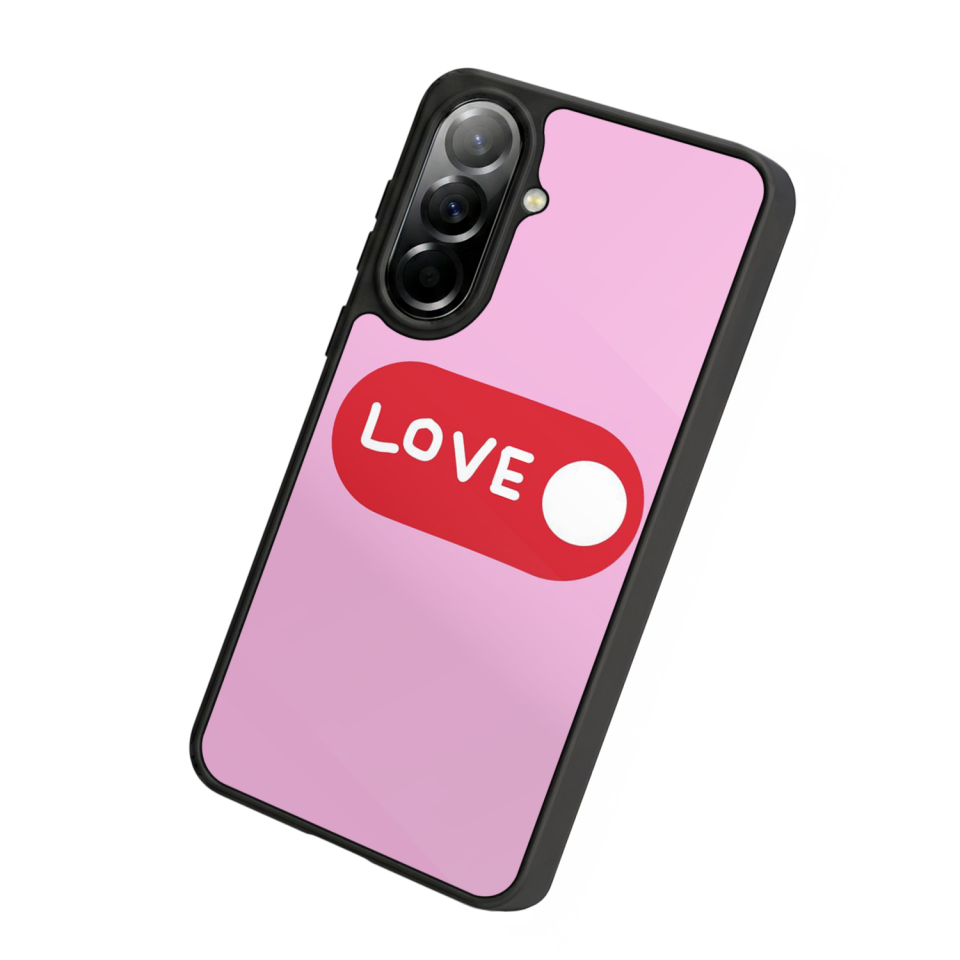 Samsung Galaxy A57 Uyumlu Kalp Love Tasarımlı Glossy Premium Kılıf