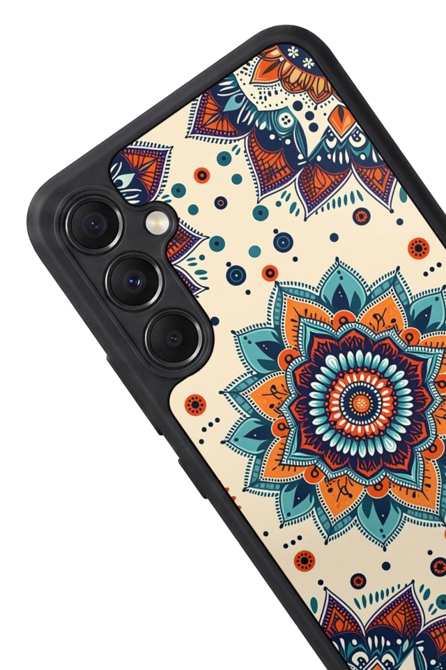Samsung Galaxy A34 Uyumlu Mandaal Tasarımlı Glossy Premium Kılıf