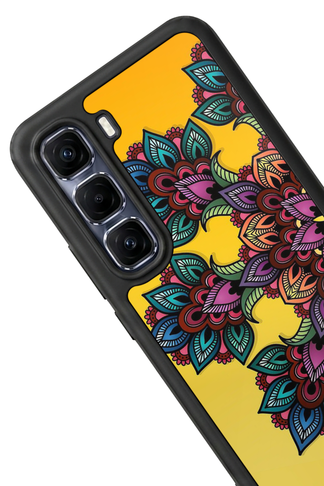 Infinix Hot 60 Pro Plus Uyumlu Mandala Tasarımlı Glossy Premium Kılıf