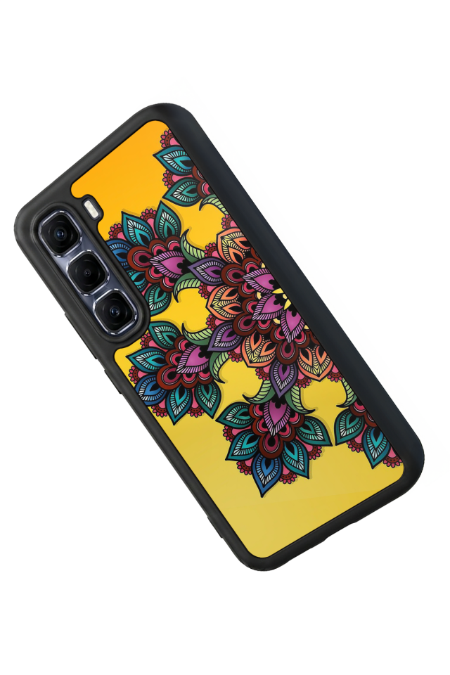 Infinix Hot 60 Pro Plus Uyumlu Mandala Tasarımlı Glossy Premium Kılıf