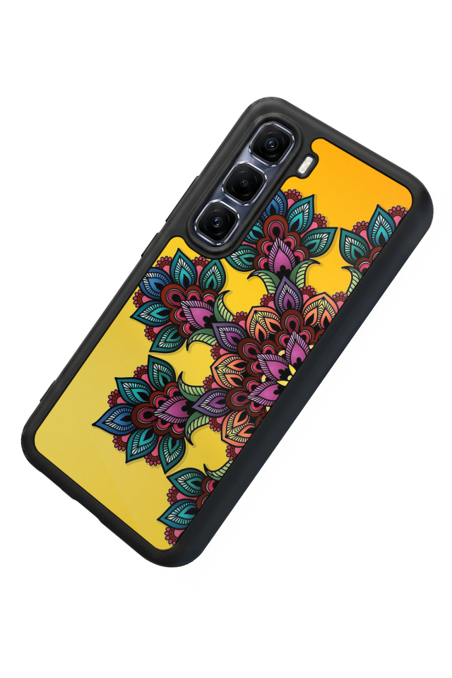Infinix Hot 60 Pro Plus Uyumlu Mandala Tasarımlı Glossy Premium Kılıf