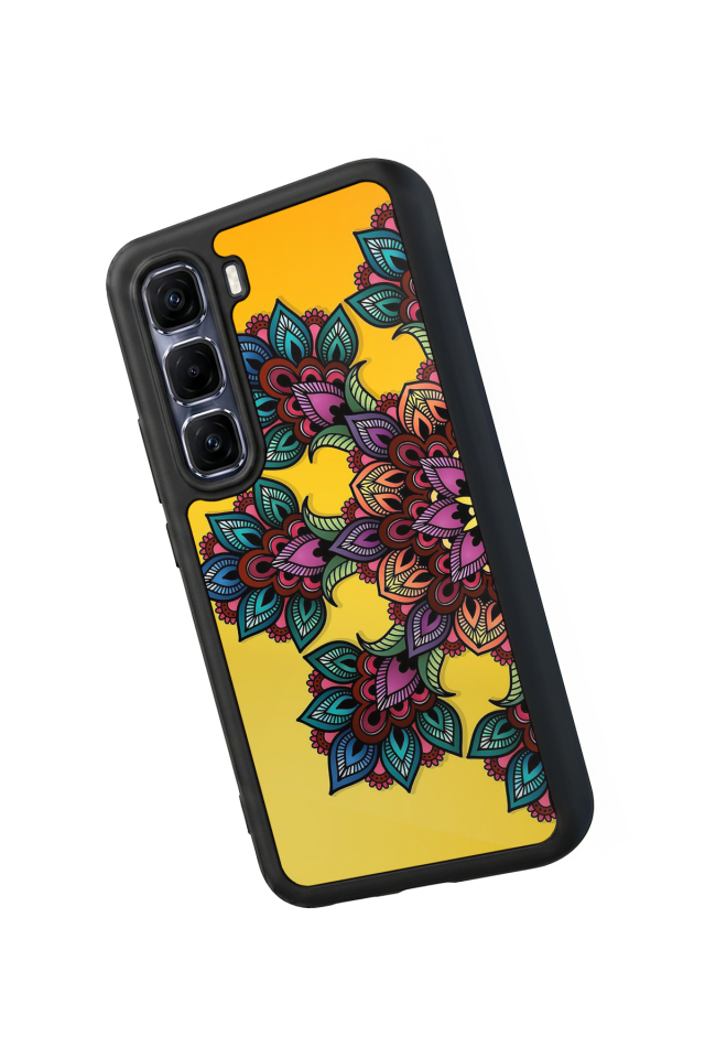 Infinix Hot 60 Pro Plus Uyumlu Mandala Tasarımlı Glossy Premium Kılıf