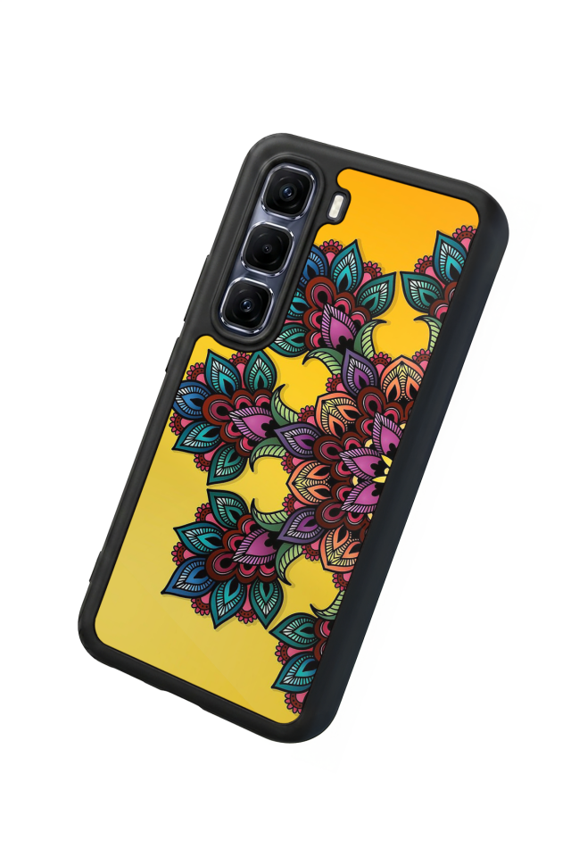 Infinix Hot 60 Pro Plus Uyumlu Mandala Tasarımlı Glossy Premium Kılıf