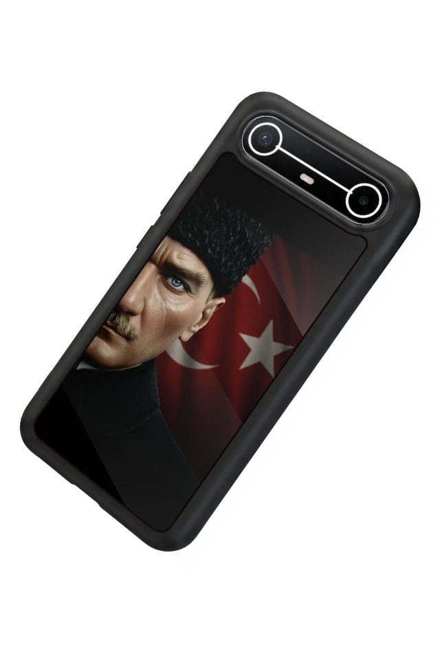 Tecno Spark Slim 5G Uyumlu Mustafa Kemal Ataturk Tasarımlı Glossy Premium Kılıf