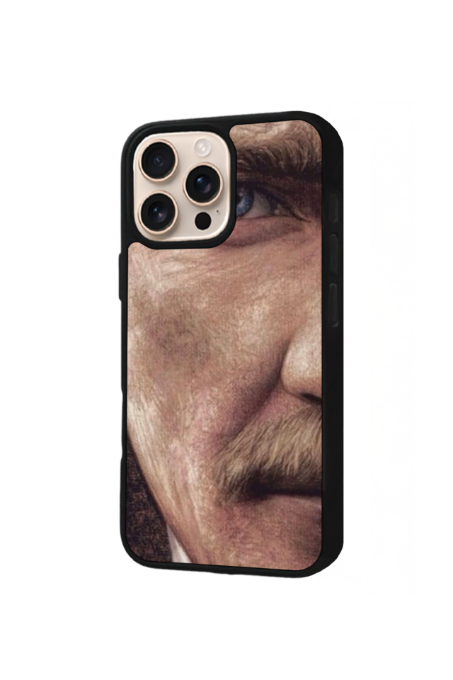 iPhone 16 Pro Uyumlu Mustafa Kemal Ataturk Tasarımlı Glossy Premium Kılıf