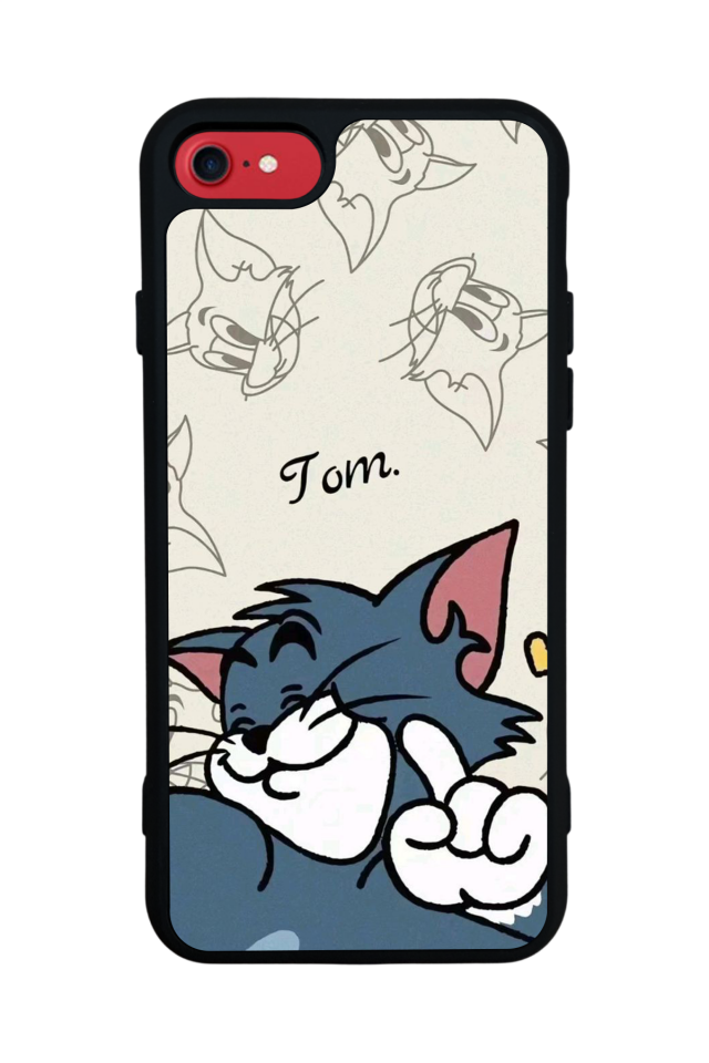 iPhone 8 Uyumlu Tom And Jerry Tasarımlı Glossy Premium Kılıf
