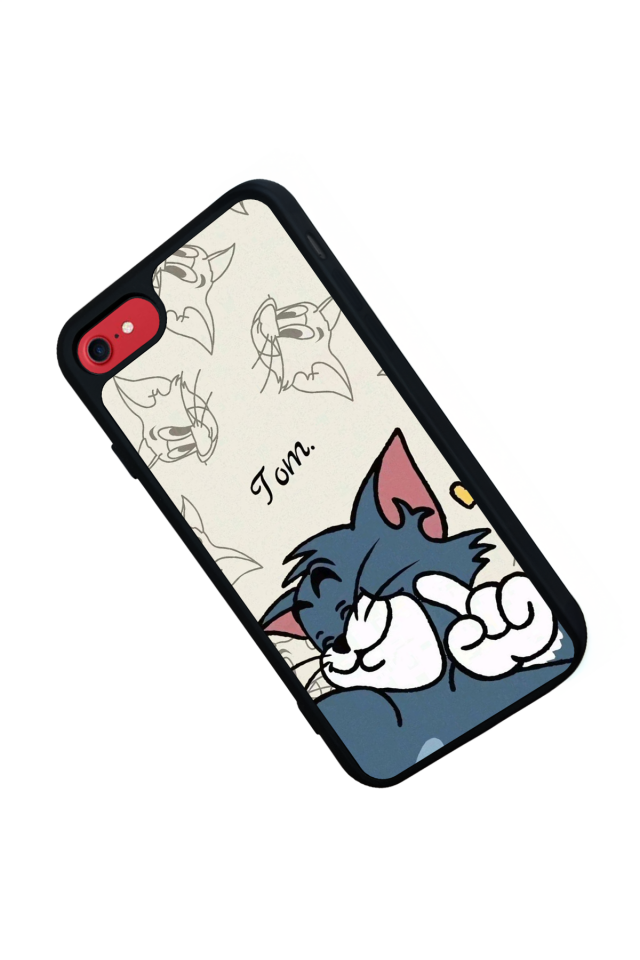 iPhone 8 Uyumlu Tom And Jerry Tasarımlı Glossy Premium Kılıf