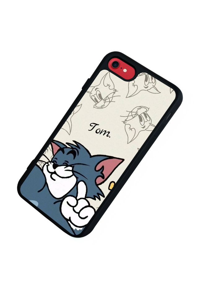iPhone 8 Uyumlu Tom And Jerry Tasarımlı Glossy Premium Kılıf