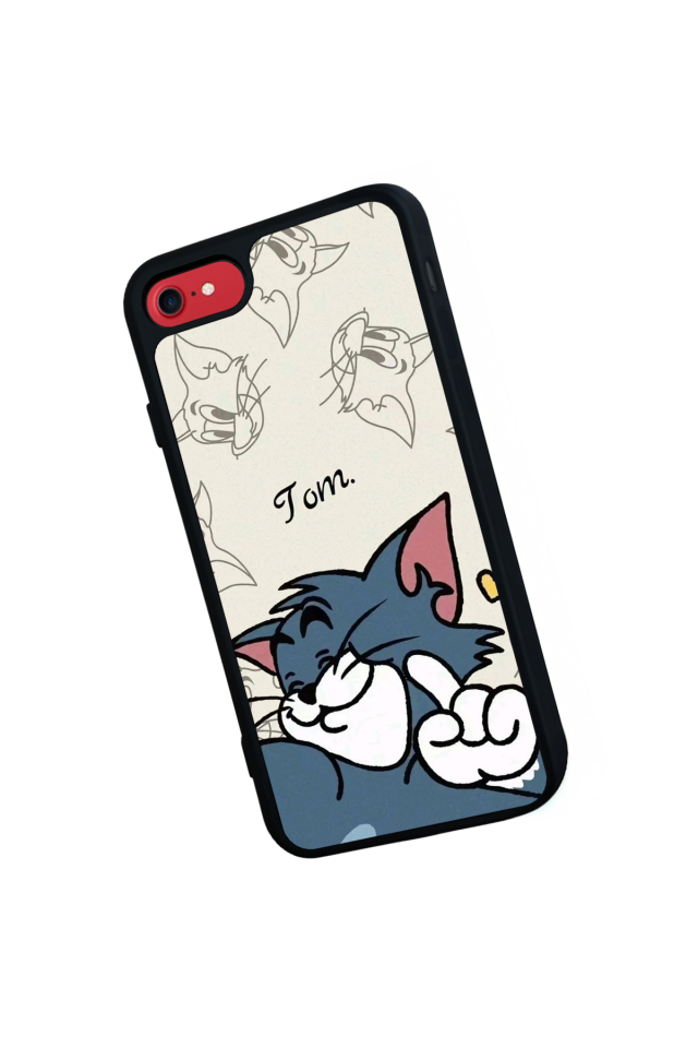iPhone 8 Uyumlu Tom And Jerry Tasarımlı Glossy Premium Kılıf