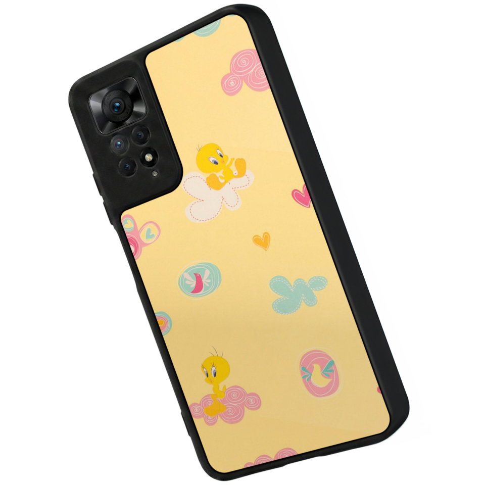 Xiaomi Redmi Note 12 Pro Uyumlu Tweety Tasarımlı Glossy Premium Kılıf
