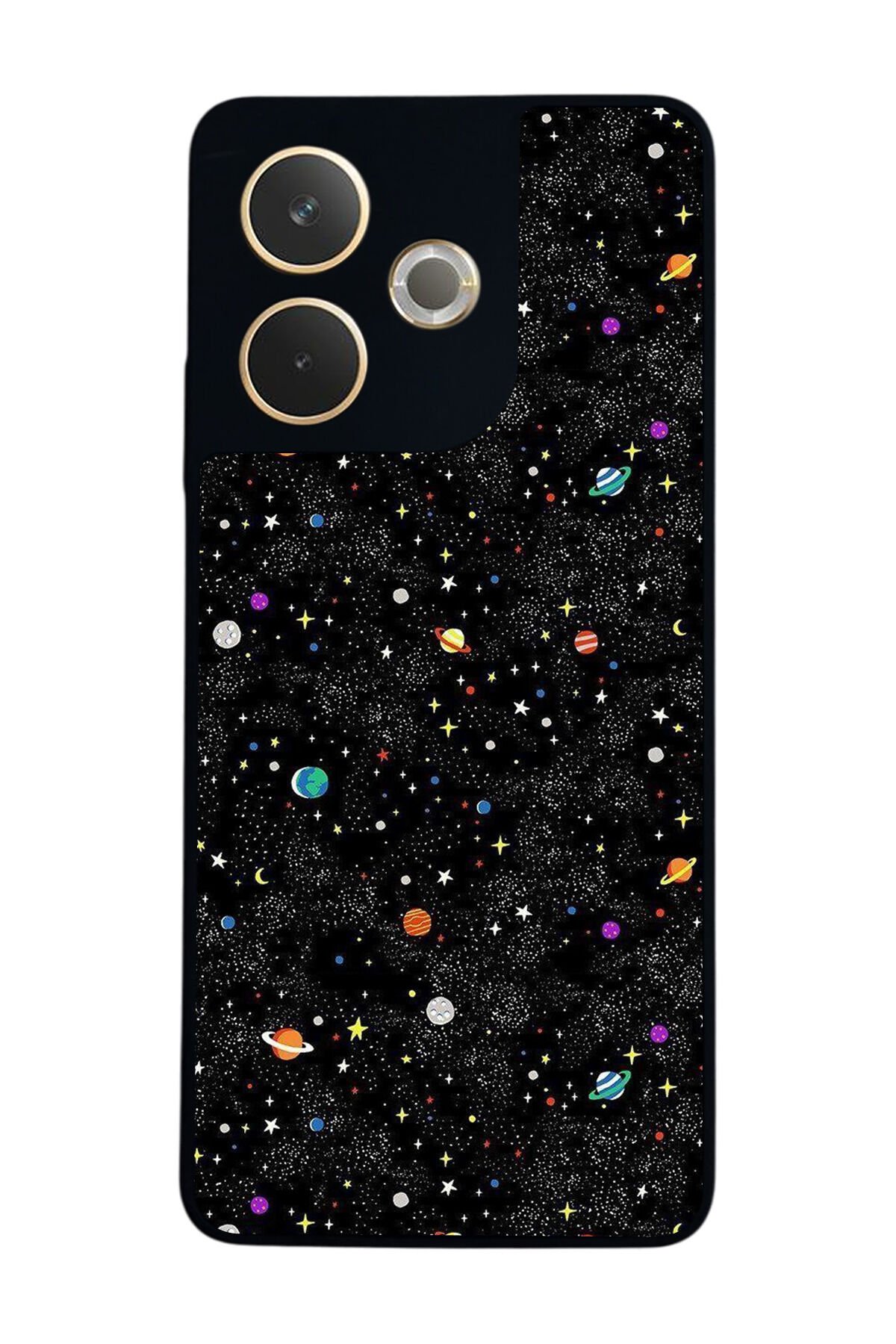 Oppo A5 Pro Uyumlu Uzay Tasarımlı Glossy Premium Kılıf