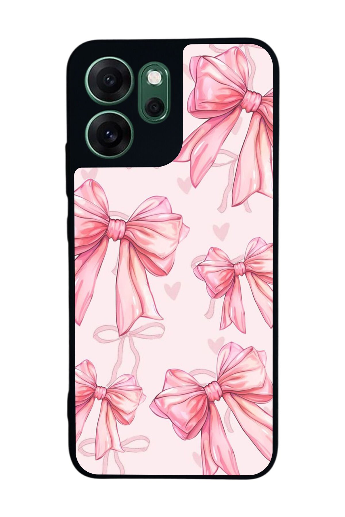 Oppo Reno 14F Uyumlu Kurdele Tasarımlı Glossy Premium Kılıf
