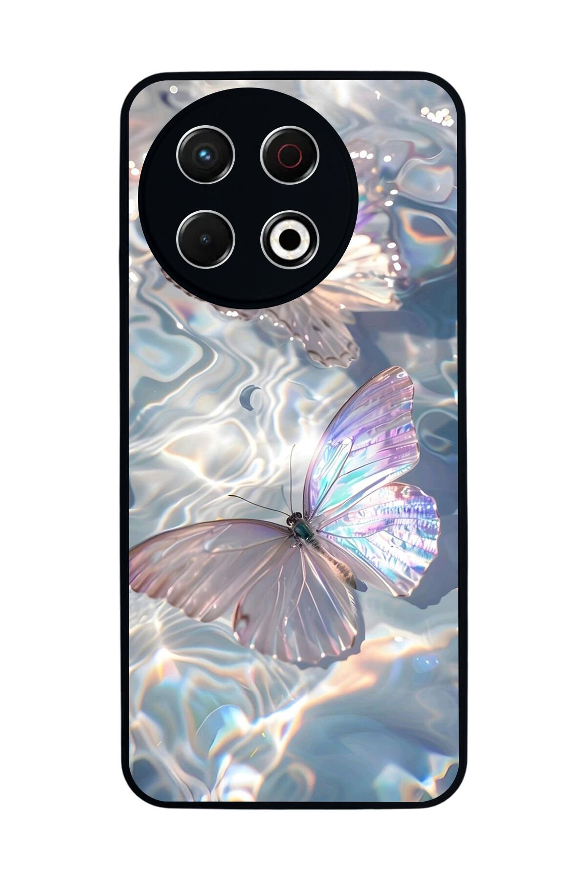 Tecno Spark 30 Pro Uyumlu Kelebek Tasarımlı Glossy Premium Kılıf