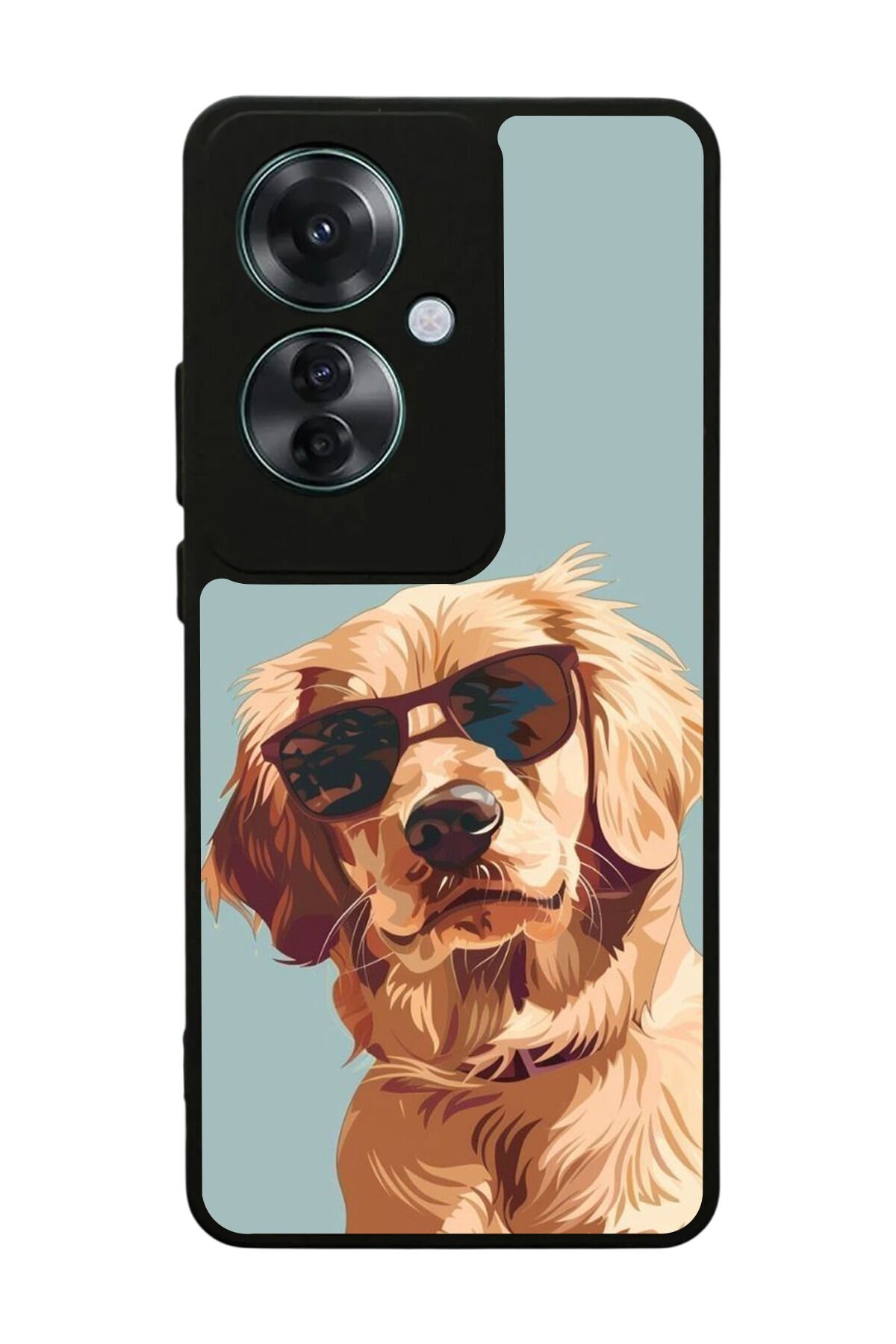 Oppo Reno 11F Uyumlu Golden Kopek Tasarımlı Glossy Premium Kılıf