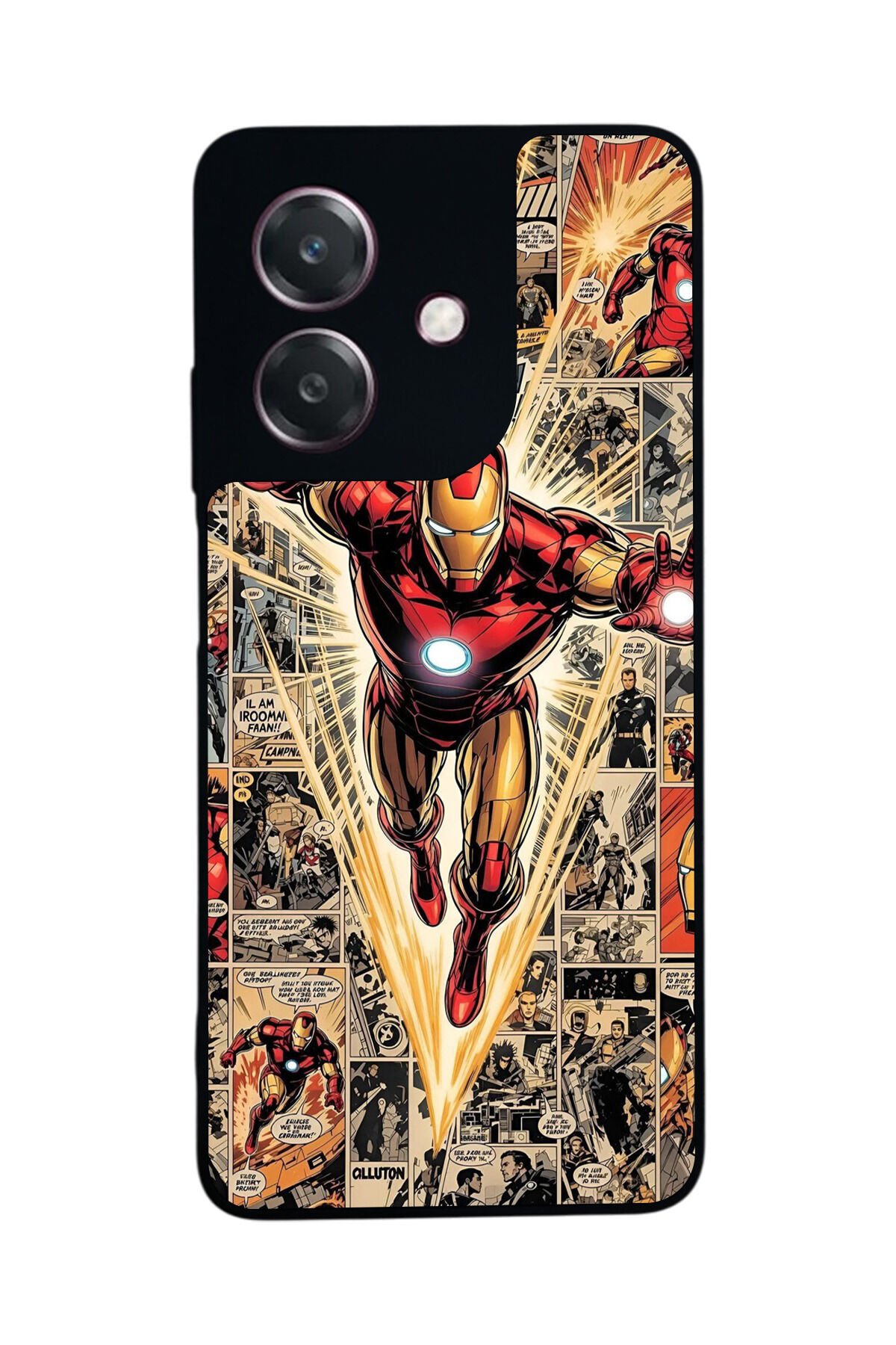 Oppo A3 5G Uyumlu Iron Man ( Demir Adam ) Tasarımlı Glossy Premium Kılıf
