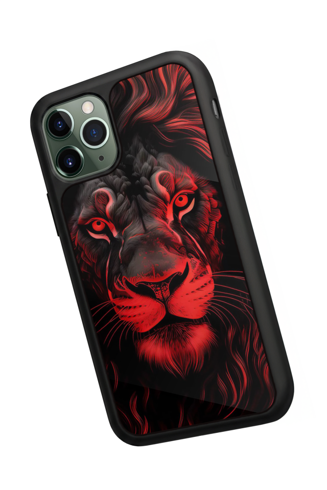 iPhone 11 Pro Uyumlu Aslan Tasarımlı Glossy Premium Kılıf