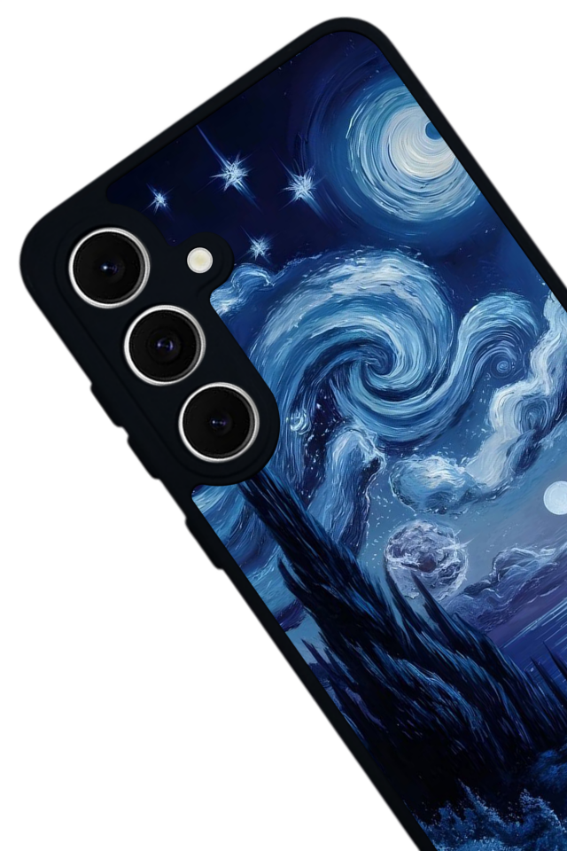 Samsung Galaxy S24 FE Uyumlu Ay Tasarımlı Glossy Premium Kılıf