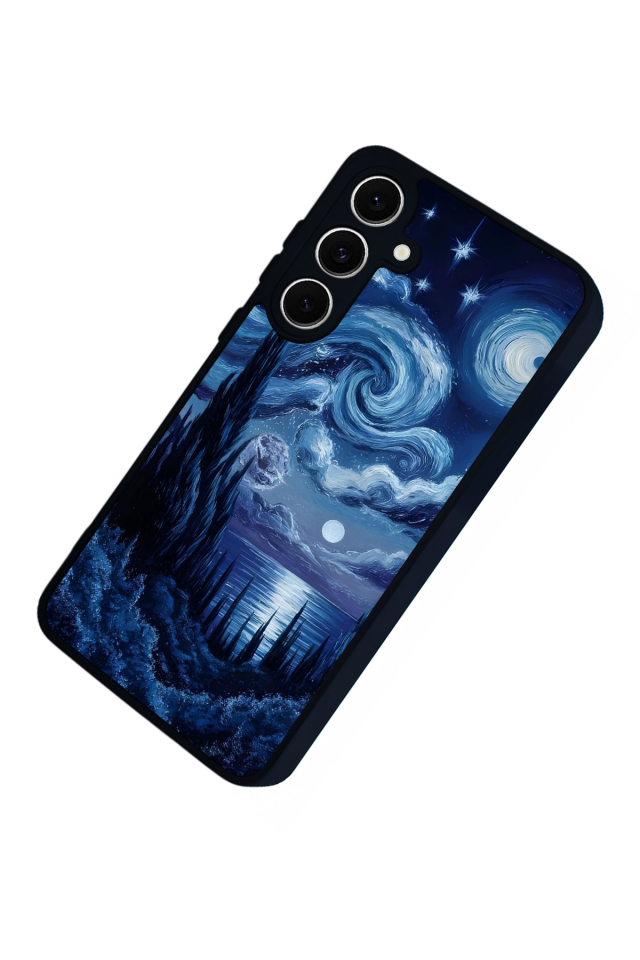 Samsung Galaxy S24 FE Uyumlu Ay Tasarımlı Glossy Premium Kılıf