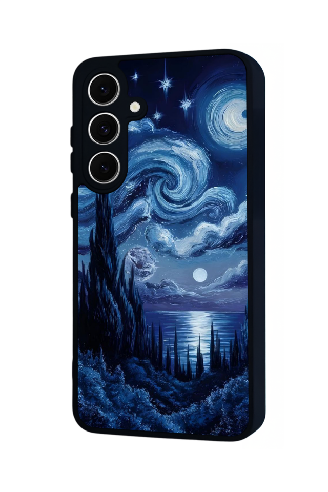 Samsung Galaxy S24 FE Uyumlu Ay Tasarımlı Glossy Premium Kılıf