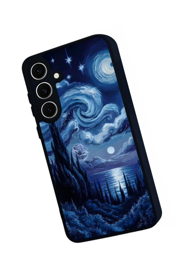 Samsung Galaxy S24 FE Uyumlu Ay Tasarımlı Glossy Premium Kılıf