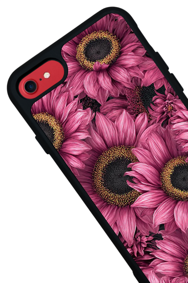 iPhone SE Uyumlu Cicek Tasarımlı Glossy Premium Kılıf