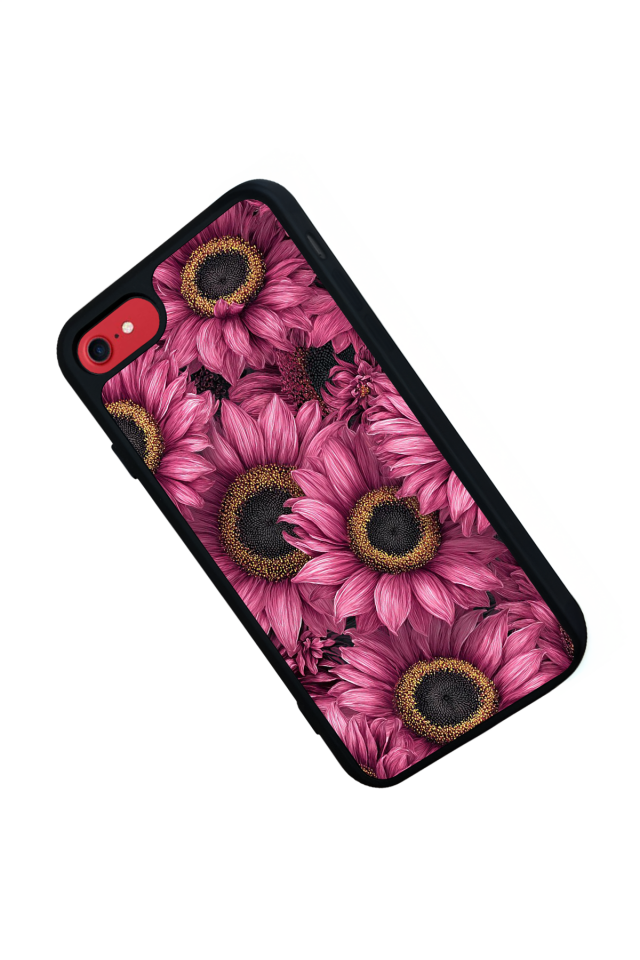 iPhone SE Uyumlu Cicek Tasarımlı Glossy Premium Kılıf