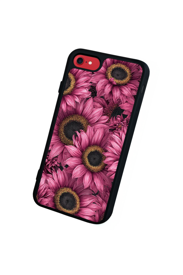 iPhone SE Uyumlu Cicek Tasarımlı Glossy Premium Kılıf