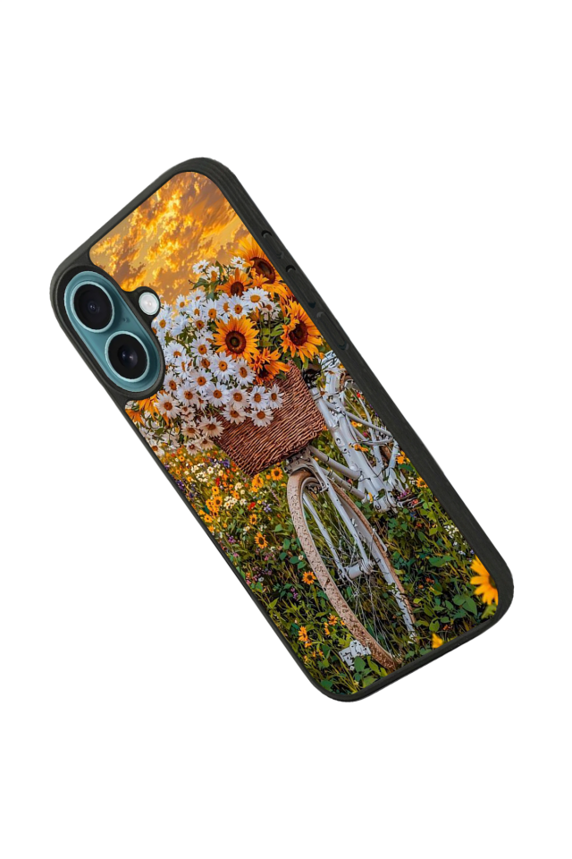 iPhone 16 Plus Uyumlu Cicek Tasarımlı Glossy Premium Kılıf