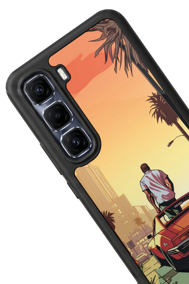 Infinix Hot 60 Pro Plus Uyumlu GTA Tasarımlı Glossy Premium Kılıf