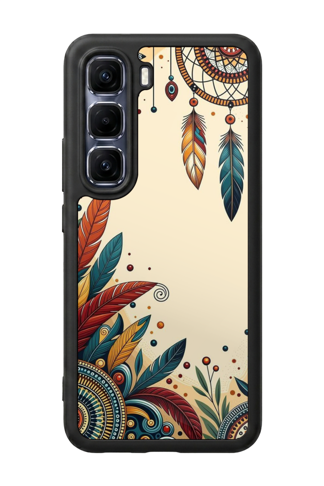 Infinix Hot 60 Pro Plus Uyumlu Mandala Tasarımlı Glossy Premium Kılıf