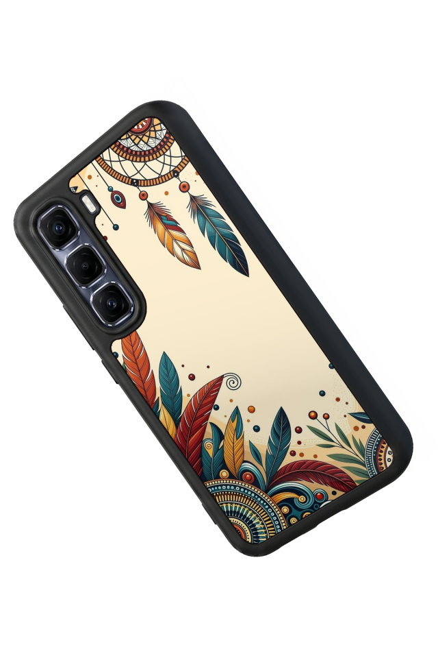 Infinix Hot 60 Pro Plus Uyumlu Mandala Tasarımlı Glossy Premium Kılıf