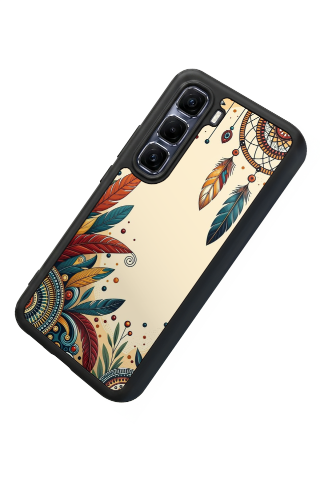 Infinix Hot 60 Pro Plus Uyumlu Mandala Tasarımlı Glossy Premium Kılıf