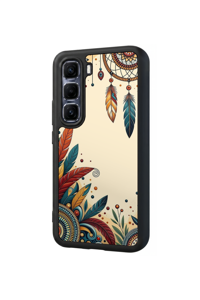 Infinix Hot 60 Pro Plus Uyumlu Mandala Tasarımlı Glossy Premium Kılıf