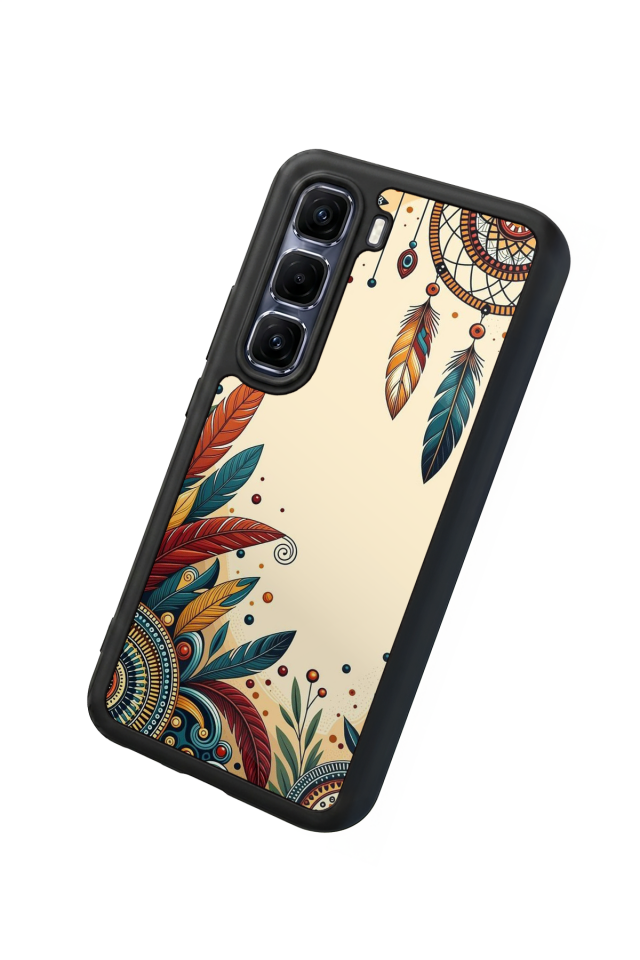 Infinix Hot 60 Pro Plus Uyumlu Mandala Tasarımlı Glossy Premium Kılıf