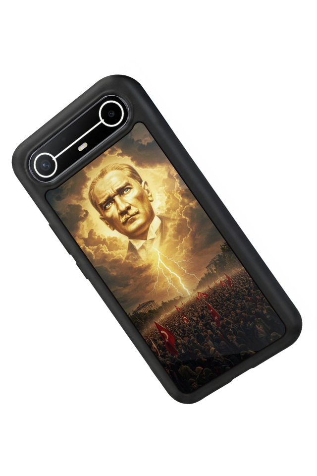 Tecno Spark Slim 5G Uyumlu Mustafa Kemal Ataturk Tasarımlı Glossy Premium Kılıf
