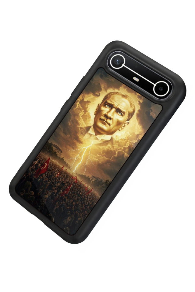 Tecno Spark Slim 5G Uyumlu Mustafa Kemal Ataturk Tasarımlı Glossy Premium Kılıf