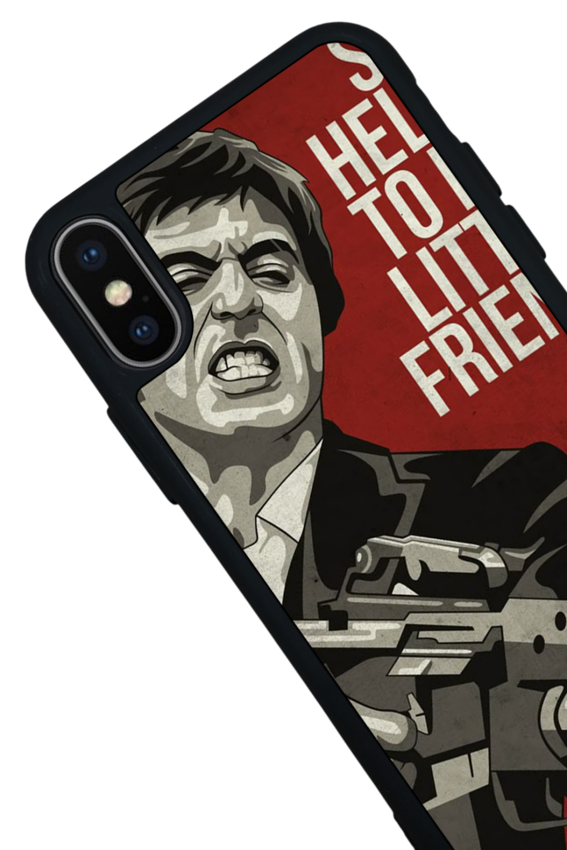 iPhone XS Max Uyumlu Scarface Tasarımlı Glossy Premium Kılıf