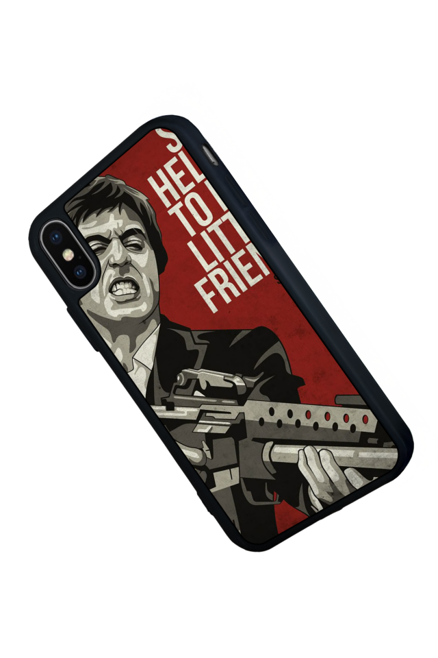 iPhone XS Max Uyumlu Scarface Tasarımlı Glossy Premium Kılıf