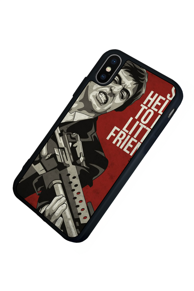 iPhone XS Max Uyumlu Scarface Tasarımlı Glossy Premium Kılıf