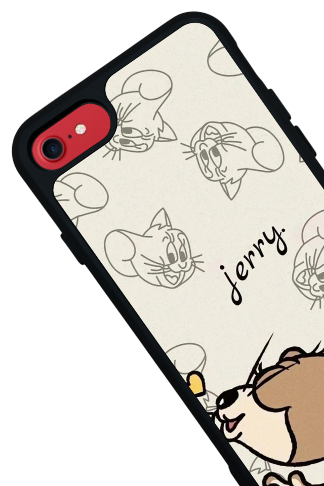 iPhone 8 Uyumlu Tom And Jerry Tasarımlı Glossy Premium Kılıf