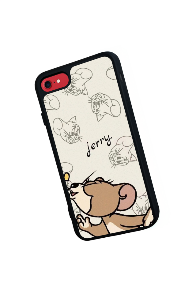iPhone 8 Uyumlu Tom And Jerry Tasarımlı Glossy Premium Kılıf