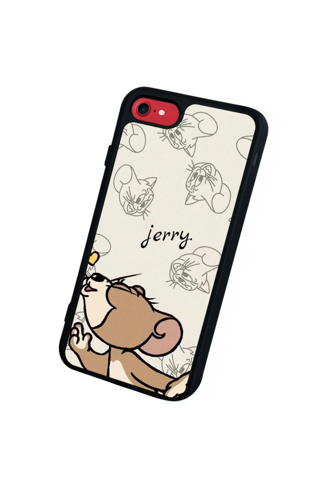 iPhone 8 Uyumlu Tom And Jerry Tasarımlı Glossy Premium Kılıf
